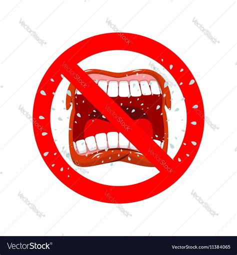 Stop screaming it is forbidden to shout and swear Vector Image