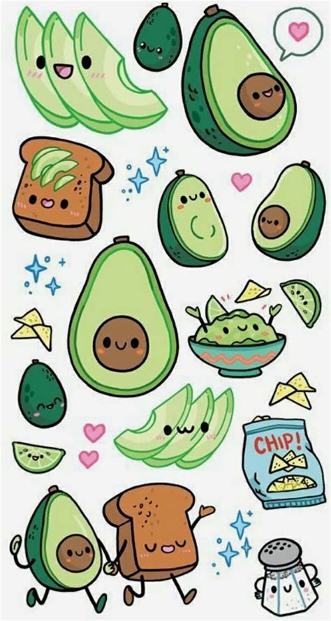 41 Cool Avocado Drawing Ideas - Beautiful Dawn Designs in 2023 | Cute easy drawings, Cute kawaii ...