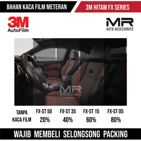 Jual Kaca Film 3M Auto Film Hitam / Riben Mobil dan Gedung / Bahan Meteran - 80 Persen - Kota ...