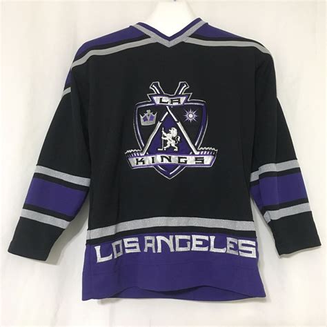 Vintage Starter LA Kings Throwback Jersey Purple Hockey Los Angeles ...