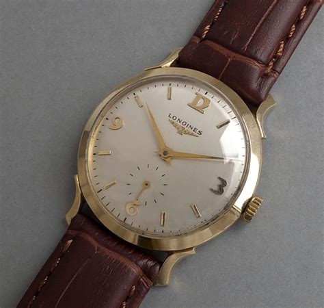 LONGINES 14K Solid Gold Vintage Gents Manual Watch 1954 :: Itsawindup