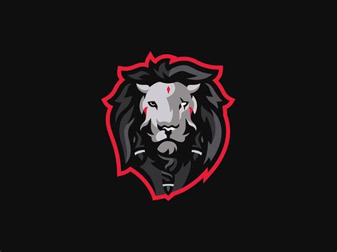 black lion mascot by Tim S on Dribbble