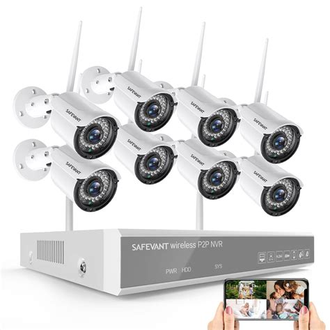 がある 8 Channel Wireless Security Camera System， Anssipo 8CH NVR with 8pcs 1296P WiFi Waterproof ...