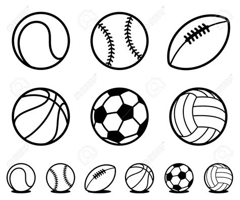 Sports Balls Clipart Black And White Clipart Of A Black And White | Images and Photos finder