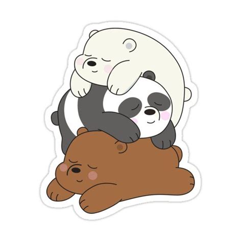 We Bare Bears Sticker by plushism in 2021 | Cute bear drawings, Cute ...