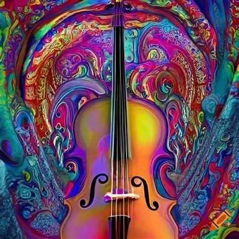 Abstract art of a cello