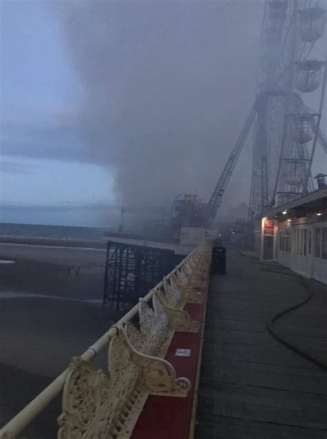 Fire on Blackpool Central Pier • find out more with Live Blackpool