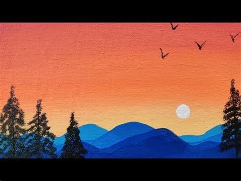 simple mountain acrylic painting - Jonell Macias