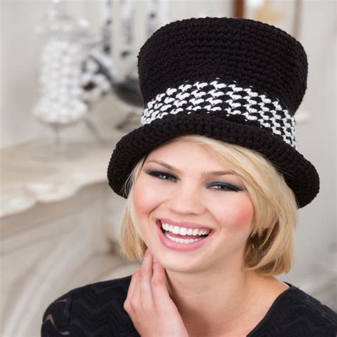 Free Top Hat Sophisticate Crochet Pattern from RedHeart.com