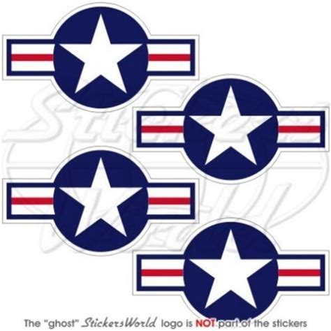 United States AirForce USAF US ARMY NAVY USMC Aircraft Roundel 70mm Stickers x4 | eBay