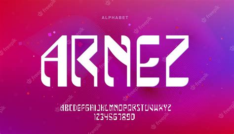 Premium Vector | Futuristic modern technology. modern alphabet fonts