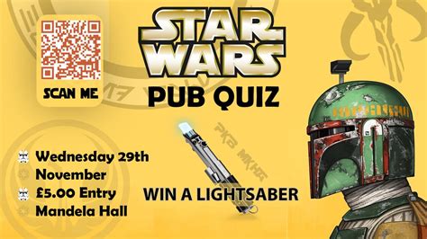 (SOLD OUT) Star Wars Pub Quiz 2023 at Mandela Hall, Belfast on Wed 29 ...