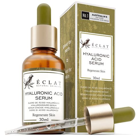 Eclat Skincare Organic Vegan Hyaluronic Acid Serum For Face