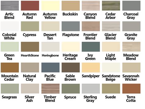 CertainTeed Vinyl Siding Color Chart | Vinyl siding colors, Vinyl siding, Exterior vinyl siding ...