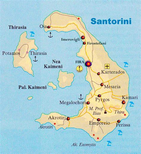 Map of Santorini