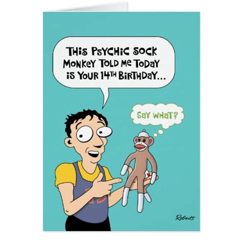 14th Birthday Funny Greeting Card | Zazzle