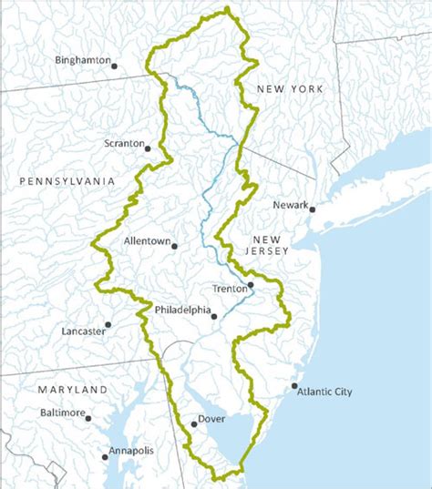 Delaware River Map Usa