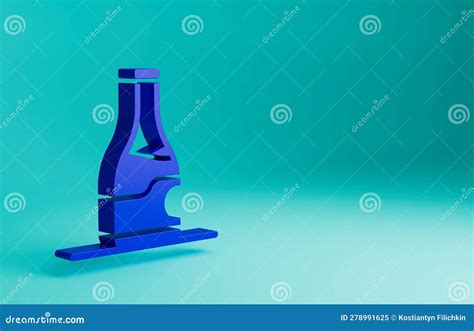 Icône Bouteille De Vin Bleue Isolée Sur Fond Bleu. Concept De Minimalisme Illustration De Rendu ...