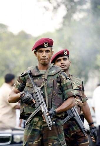 Sri lanka army commandos on security duty during the civil war, 2009 ...