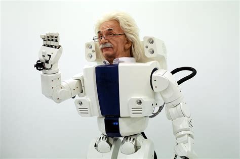 Robot Albert Einstein Waving Photograph by Volker Steger