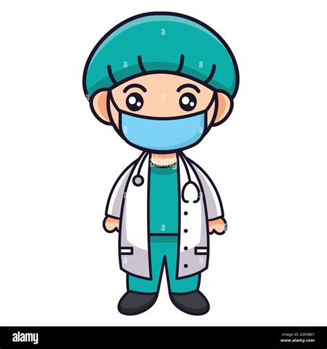 Cute doctor vector illustration isolated on white background. Doctor ...