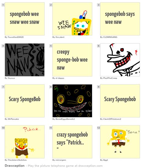 spongebob wee snaw wee snaw - Drawception