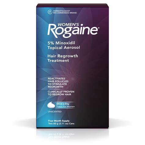 Women's Rogaine 5% Minoxidil Foam for Hair Regrowth, 4-Month Supply (Single Pack) – BrickSeek