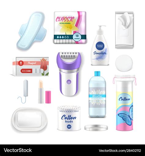 Female hygiene and daily health care products Vector Image