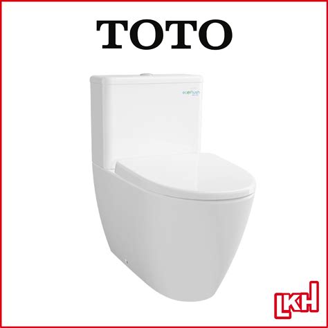 TOTO 2 Piece Design Toilet Bowl w Soft Closing Seat Cover P-Trap CW635 ...