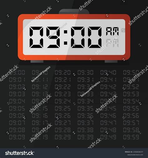 Digital Clock Displaying 9 Oclock Digital Stock Vector (Royalty Free) 2192636377 | Shutterstock