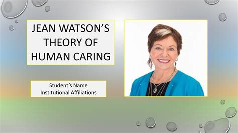 Jean Watson Theory Of Caring