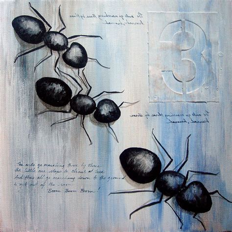 ants painting - Google Search | Ant art, Rock painting designs, Canvas painting diy