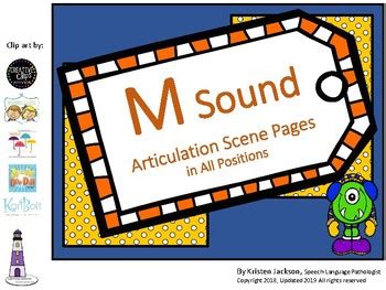 M Sound Articulation Pages by Lighthouse Speechie | TpT