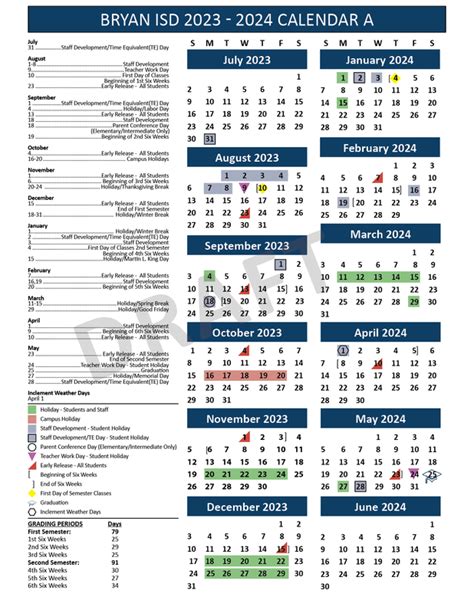 Bryan ISD Looking at Calendar Options for 2023-2024 | SFA Middle School