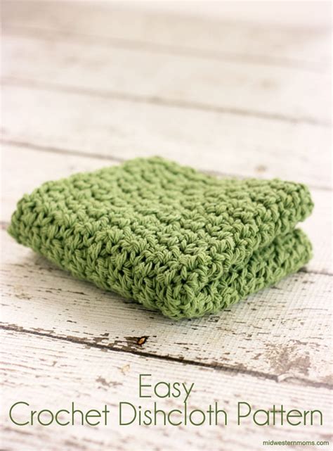 Easy Crochet Dishcloth Pattern – Midwestern Moms