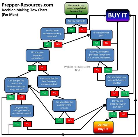 Prepper Decision Making Flow Chart | Prepper, Flow chart, Decision making