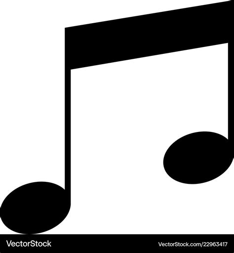 Quarter notes musical symbol Royalty Free Vector Image