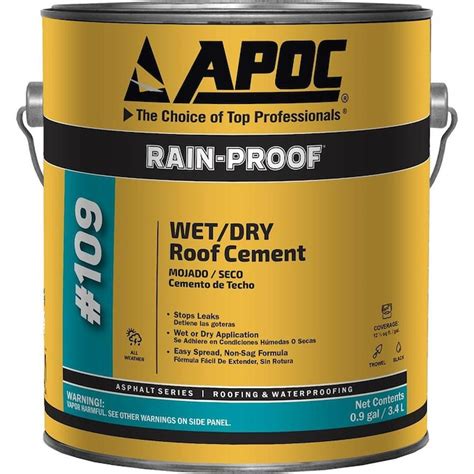 APOC Rain-Proof 0.9-Gallon Fibered Waterproof Cement Roof Sealant in the Roof Sealants ...