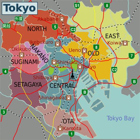 Where to Stay in Tokyo | UPDATED for Traveling in 2019 | Tokyo map, Tokyo tourist map, Tokyo ...