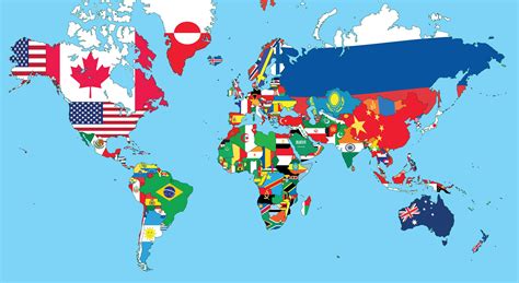 Mapa con banderas | Flags of the world, World map, Flag