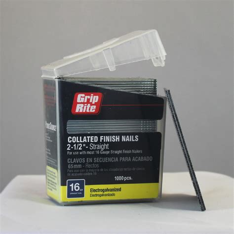 Grip Rite 16 Gauge Collated Finish Nails 2-1/2" Straight