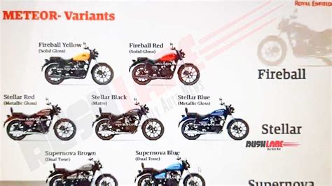 Royal Enfield Meteor 350 colours, variants revealed via leaked brochure