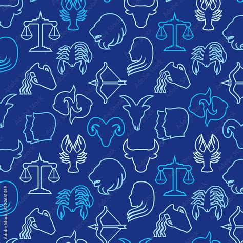 Background pattern with Zodiac signs (Horoscope symbols wallpaper ...