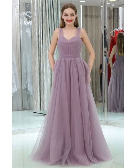 Fairy Tulle Long Sweetheart Lavender Prom Party Dress For Girls #B005 ...