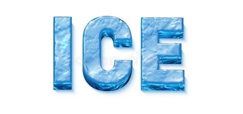 Ice 3d Rendering of a Word Made of Ice Stock Illustration ...