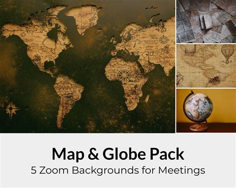 Map & Globe Zoom Background Pack for Teachers and Virtual Classroom ...