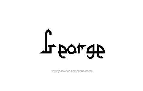 George Name Tattoo Designs