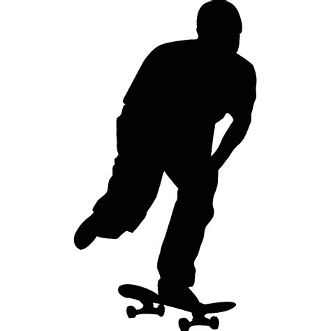 Sticker Skater en pleine course - Stickers Musique & Cinema Silhouettes - ambiance-sticker