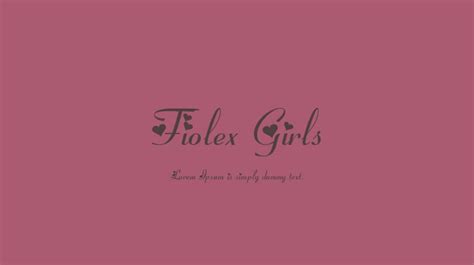 Fiolex Girls Font : Download Free for Desktop & Webfont