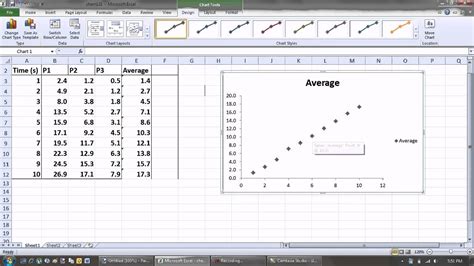 Plotting a scatter graph in excel - YouTube